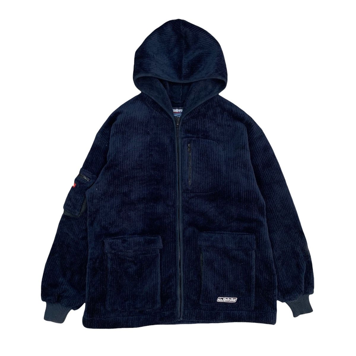 Polartec × Quicksilver Vintage Quicksilver Polartec Fleece Hoodie Zipper Jacket Size US M / EU 48-50 / 2 - 3 Thumbnail