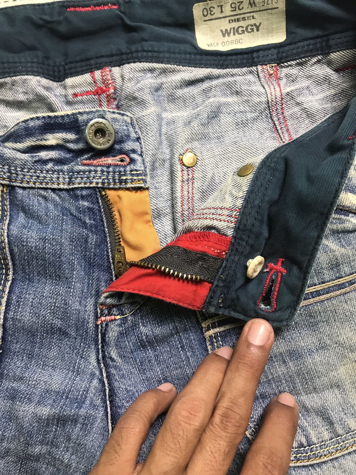 Diesel ‼️PUNK DIESEL DISTRESSED DENIM VERY RARE Size 30" / US 8 / IT 44 - 5 Thumbnail