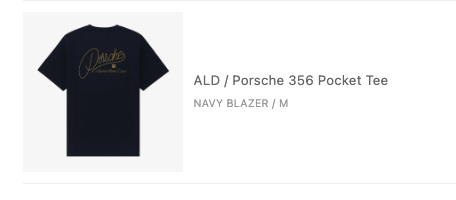 Aime Leon Dore × Porsche Design ALD / Porsche 356 Pocket Tee Cursive Size US M / EU 48-50 / 2 - 5 Thumbnail