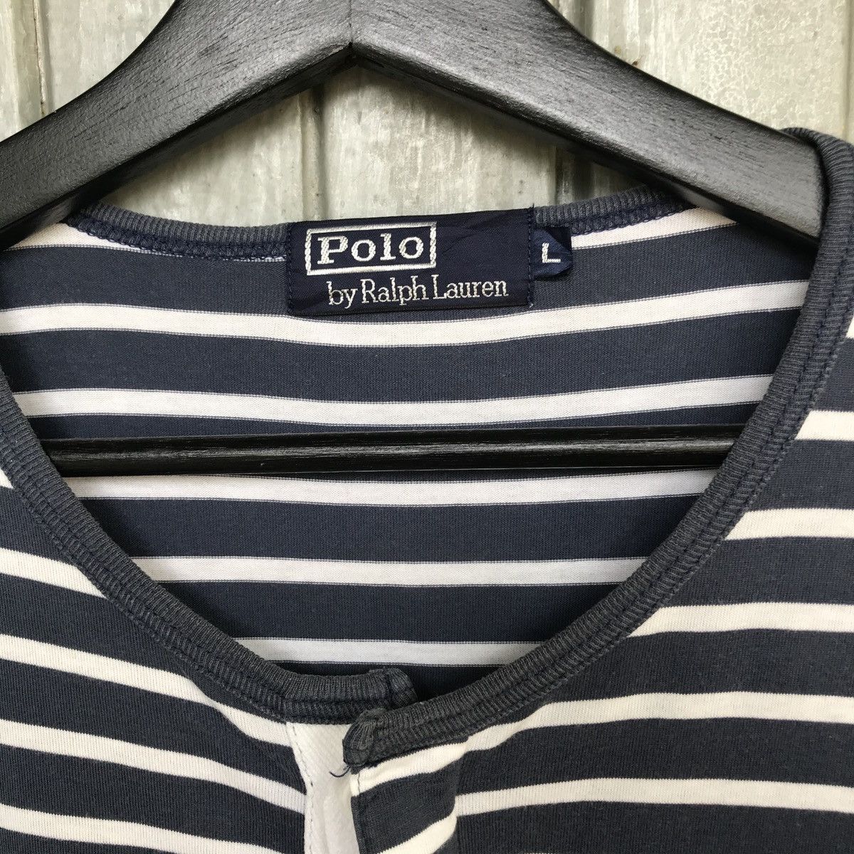 Polo Ralph Lauren × Vintage Vintage POLO USA button stripes tees Size US L / EU 52-54 / 3 - 8 Thumbnail