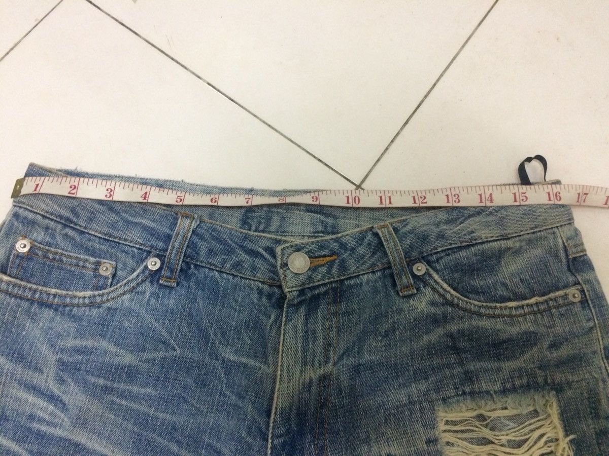 Japanese Brand Vintage Faded Black Jeans with Distressed Wash Effect Size US 33 - 3 Thumbnail