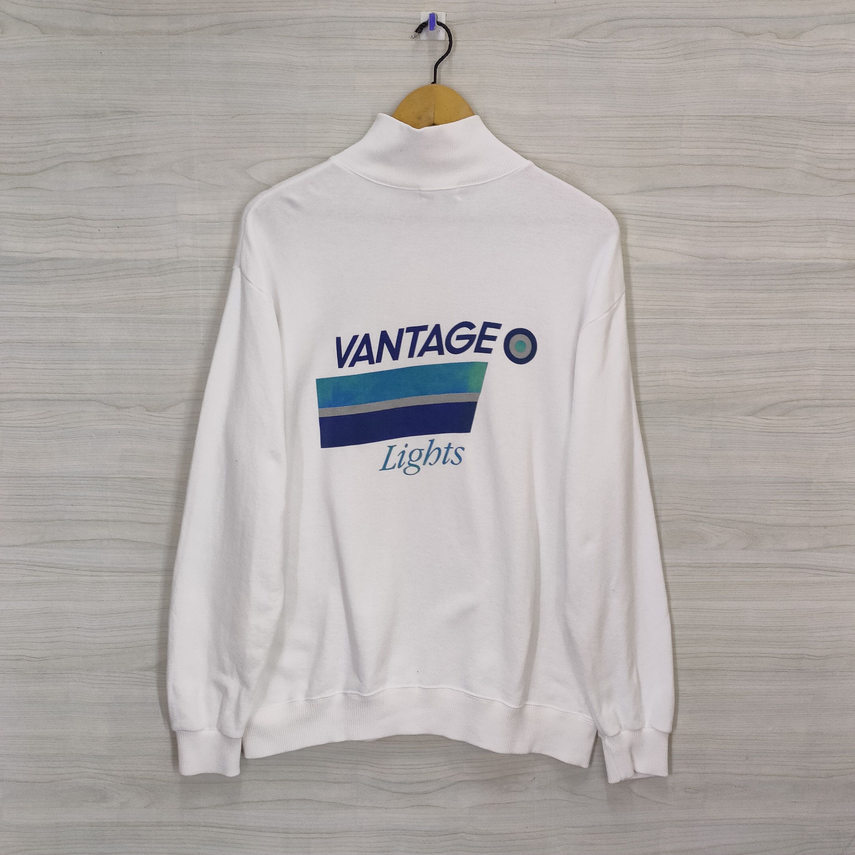 Vintage 80s Vantage Cigarettes Sweater Quarter Zip Size US M / EU 48-50 / 2 - 1 Thumbnail