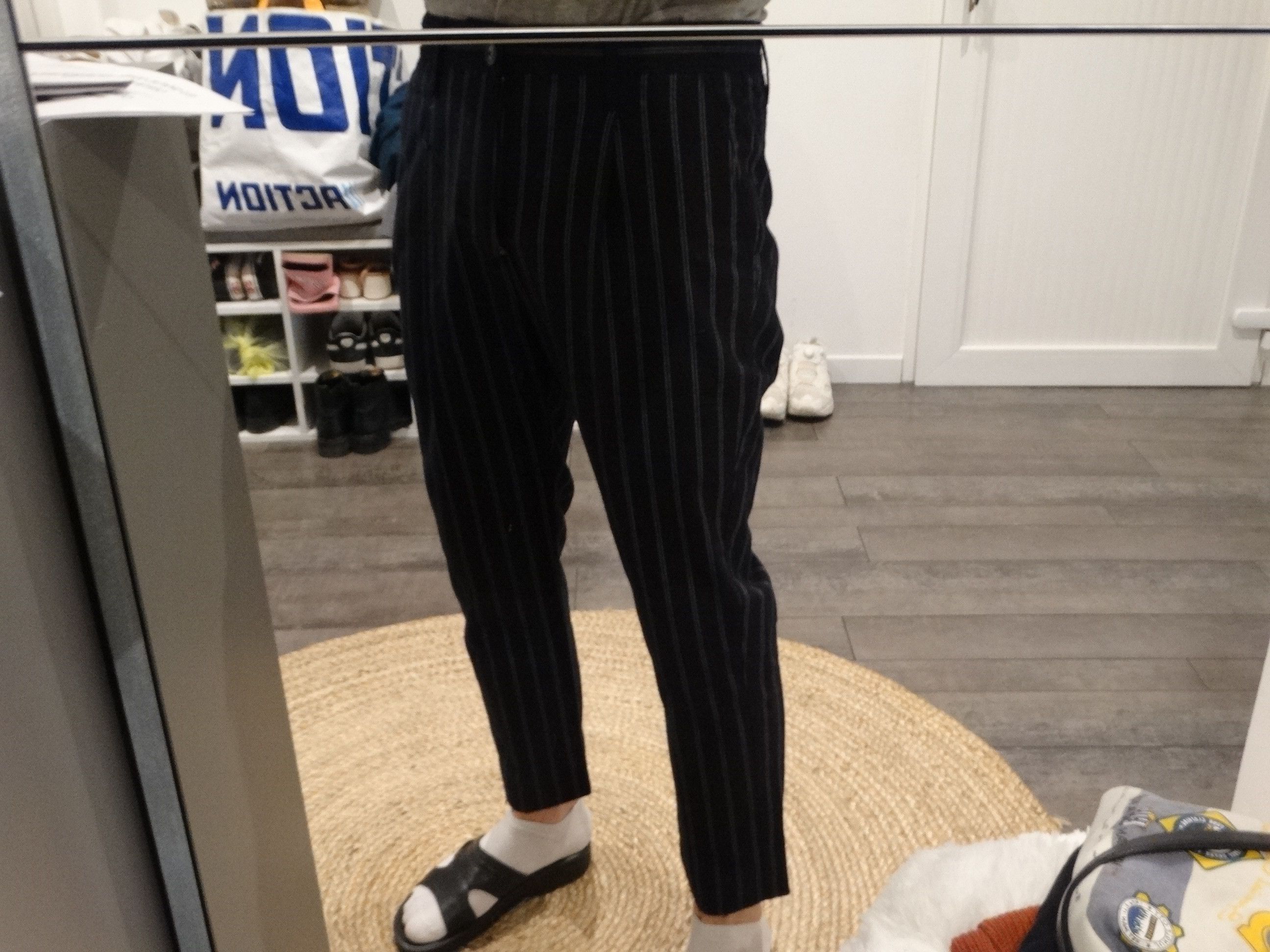 Japanese Brand × Takeo Kikuchi WORN PICS adjusted large fit stripes striped pant w32 Size US 32 / EU 48 - 3 Thumbnail