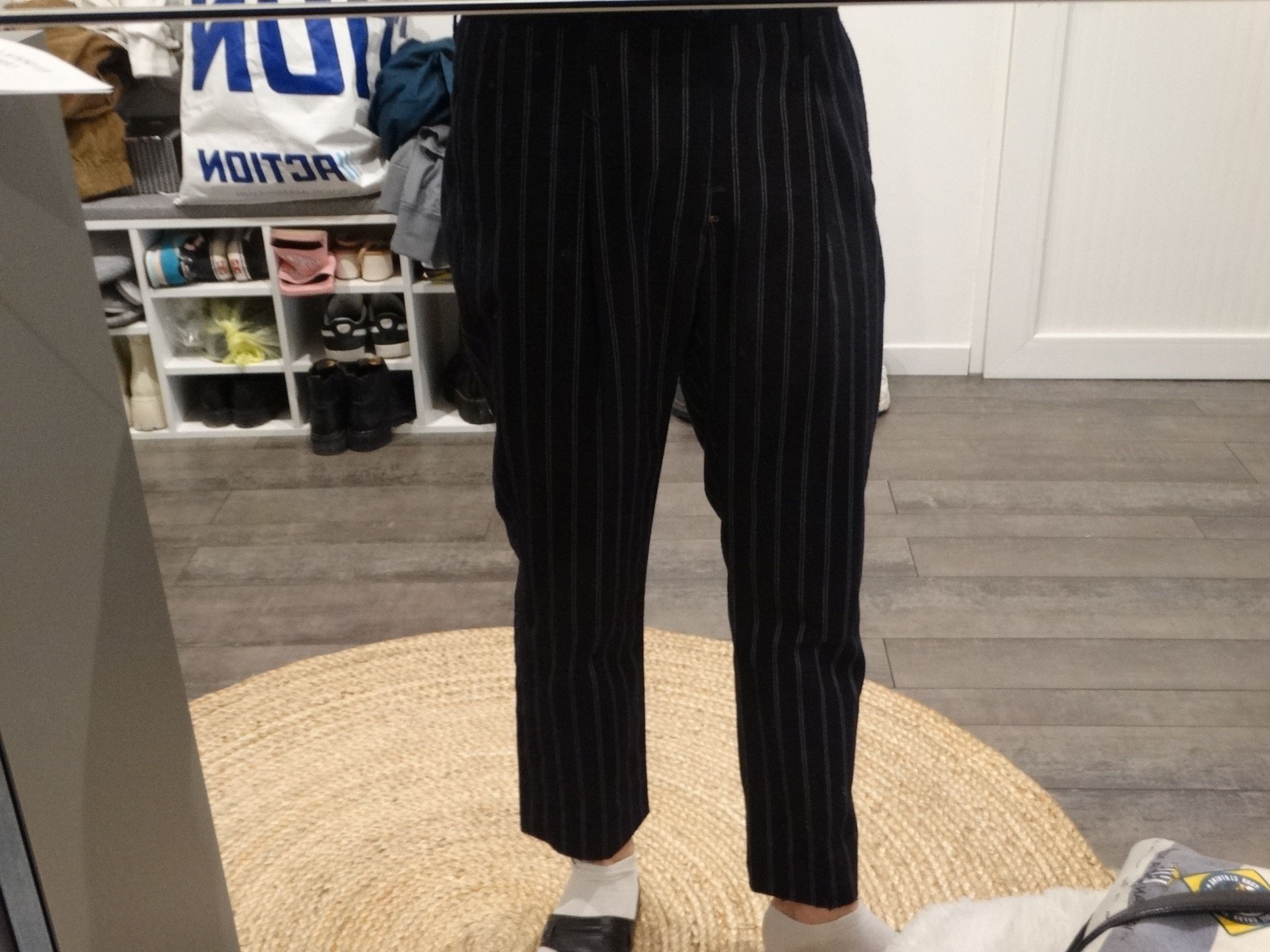 Japanese Brand × Takeo Kikuchi WORN PICS adjusted large fit stripes striped pant w32 Size US 32 / EU 48 - 4 Thumbnail