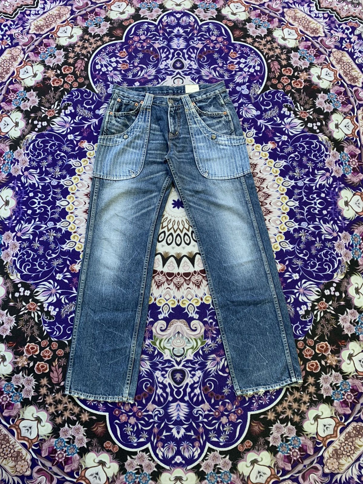 Japanese Brand × Le Grande Bleu (L.G.B.) × Vintage Antgauge Faded Wash Denim Size US 30 / EU 46 - 1 Thumbnail
