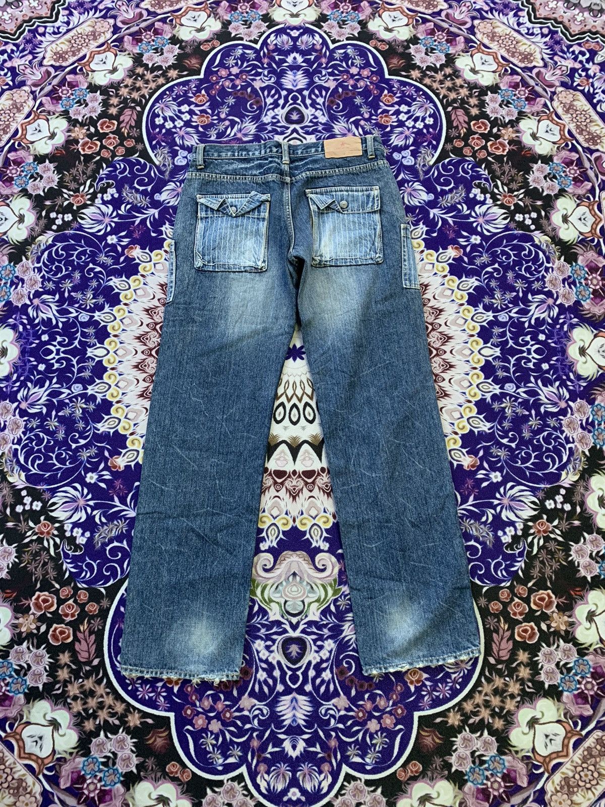 Japanese Brand × Le Grande Bleu (L.G.B.) × Vintage Antgauge Faded Wash Denim Size US 30 / EU 46 - 10 Thumbnail