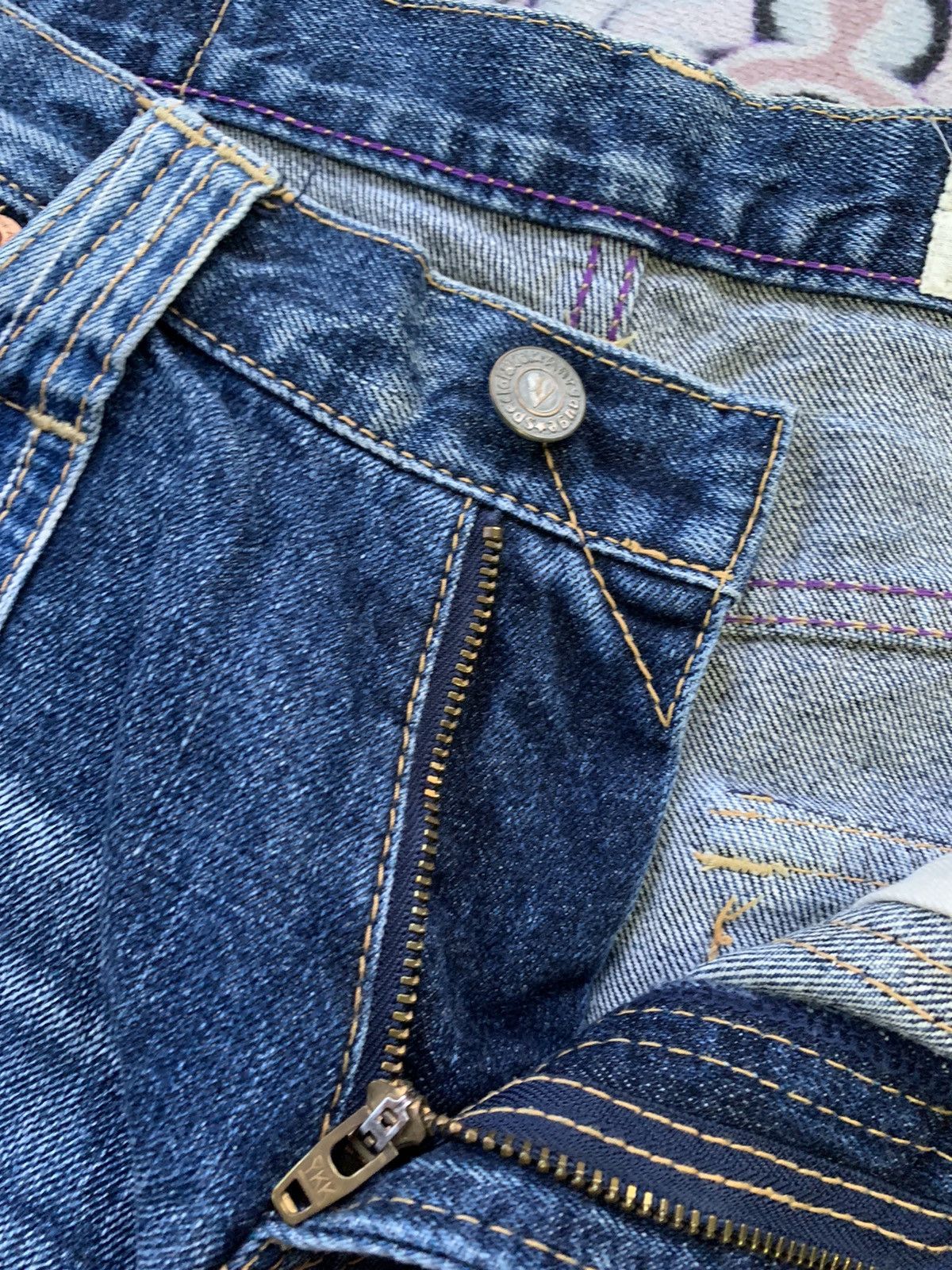 Japanese Brand × Le Grande Bleu (L.G.B.) × Vintage Antgauge Faded Wash Denim Size US 30 / EU 46 - 6 Thumbnail