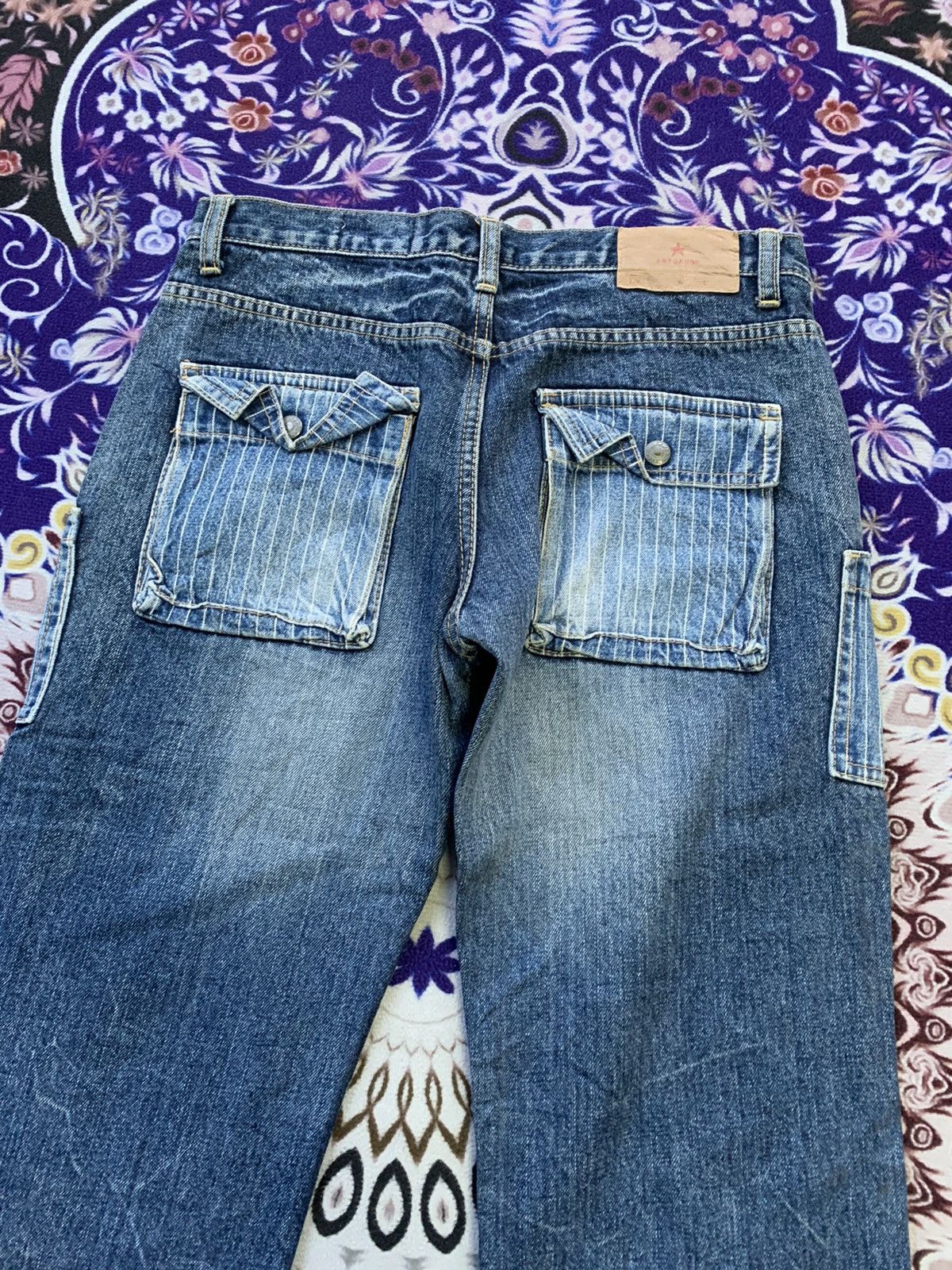 Japanese Brand × Le Grande Bleu (L.G.B.) × Vintage Antgauge Faded Wash Denim Size US 30 / EU 46 - 13 Thumbnail