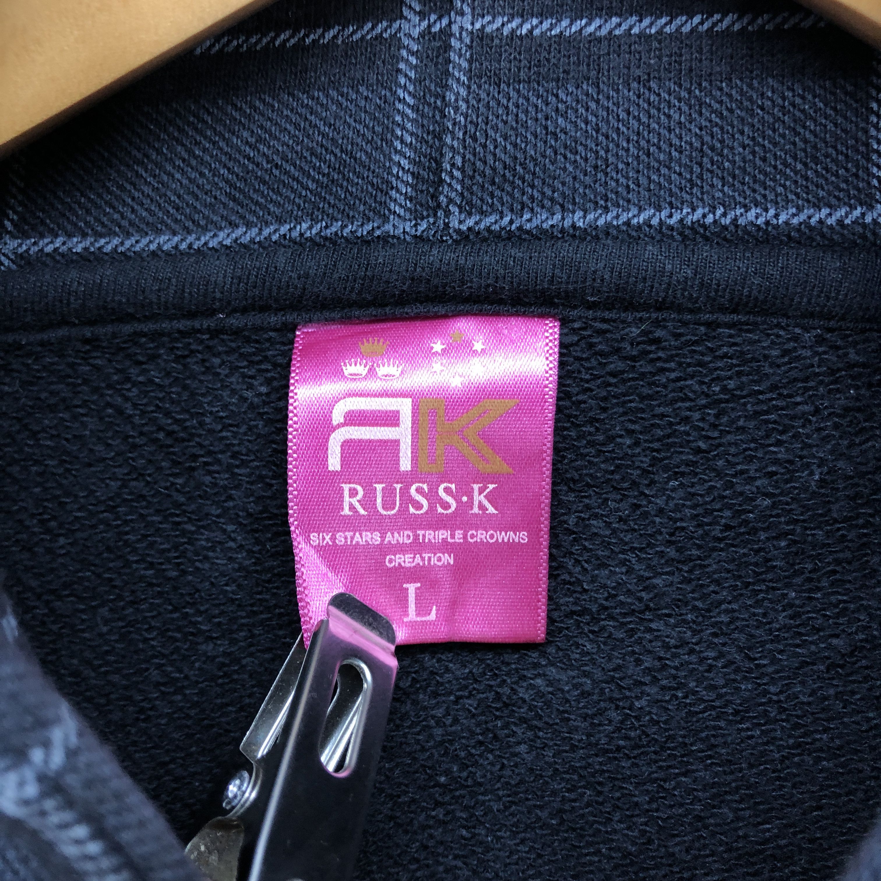 Japanese Brand RUSS K Checked Zipper Hoodie #1174-41 Size US S / EU 44-46 / 1 - 5 Thumbnail