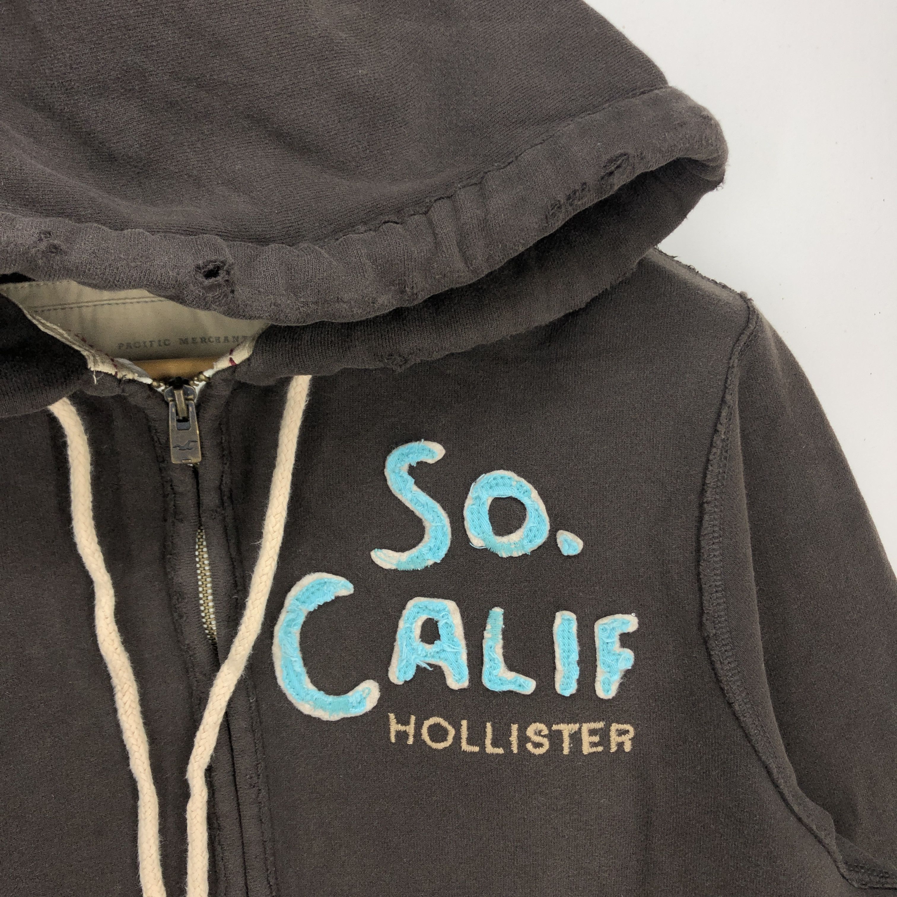 Hollister HOLLISTER Distress Design Zipper Hoodie #1033-36 Size US M / EU 48-50 / 2 - 4 Thumbnail