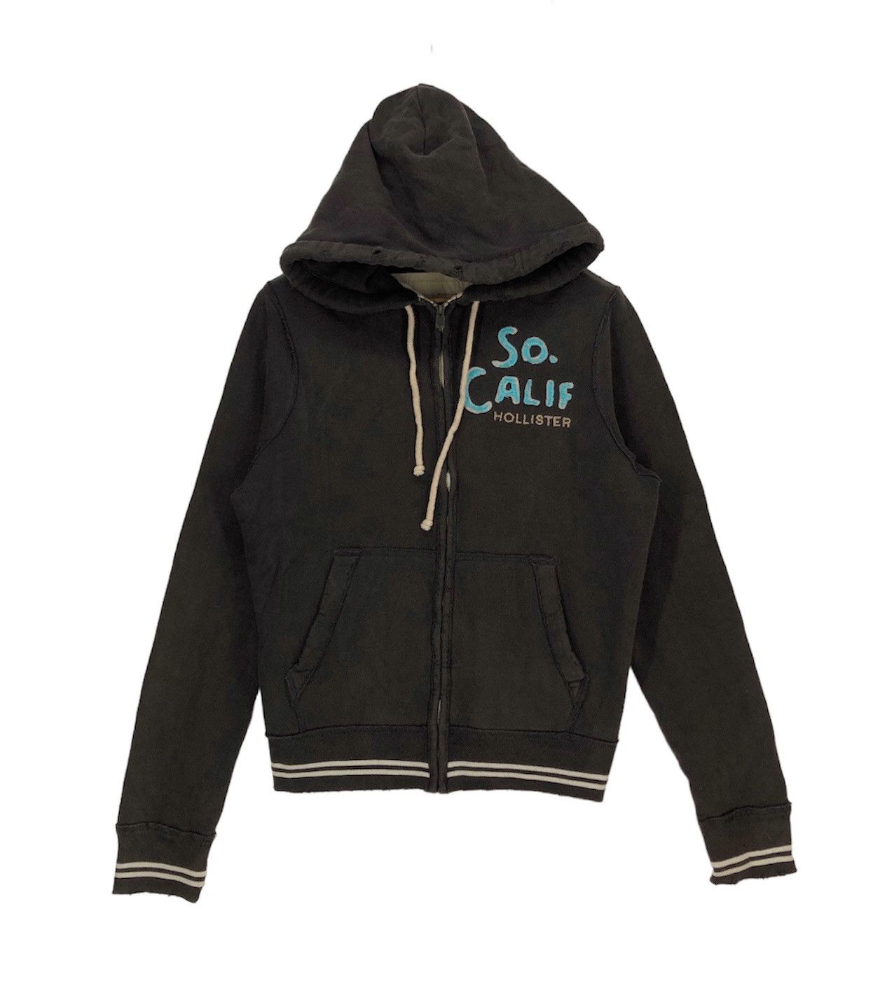 Hollister HOLLISTER Distress Design Zipper Hoodie #1033-36 Size US M / EU 48-50 / 2 - 3 Thumbnail