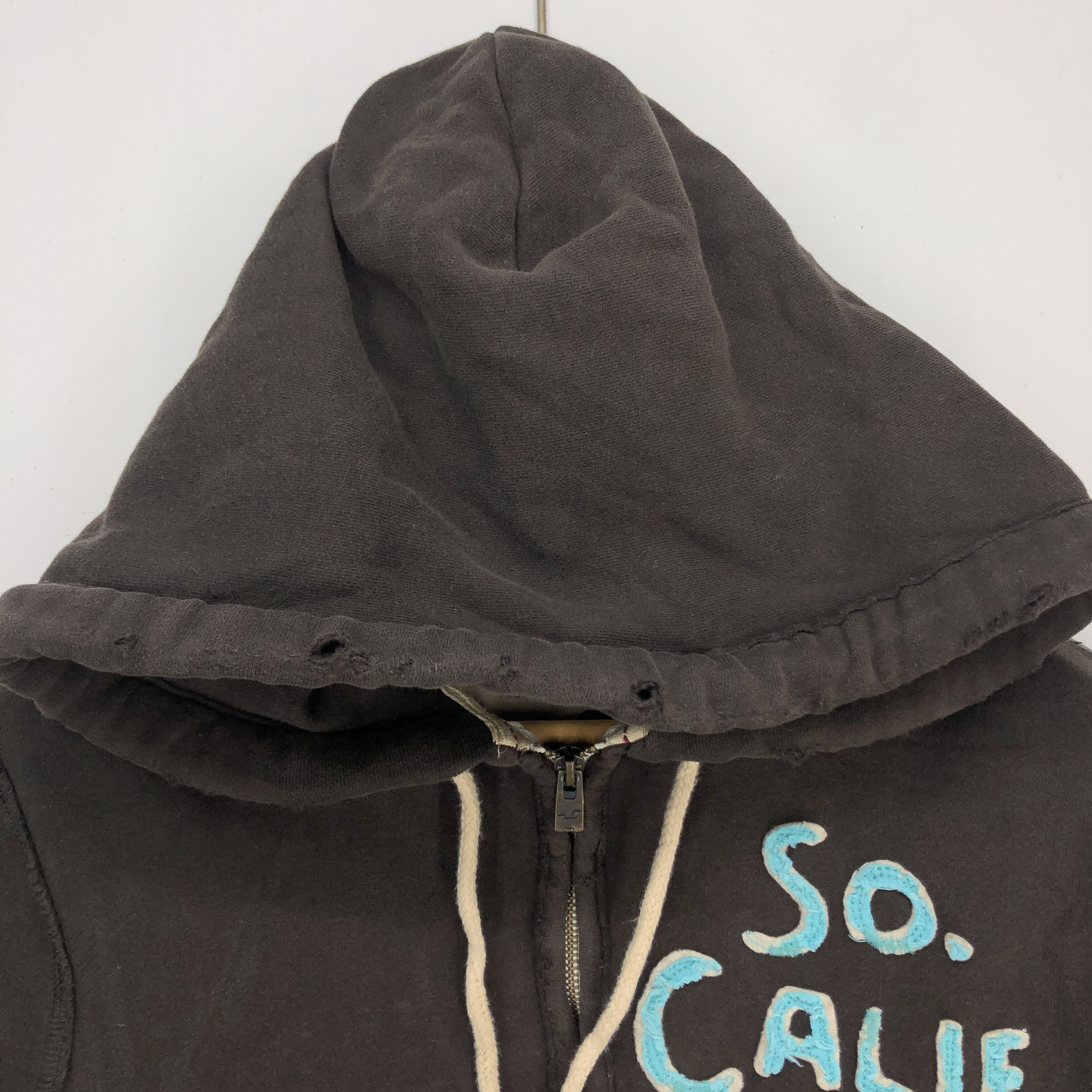 Hollister HOLLISTER Distress Design Zipper Hoodie #1033-36 Size US M / EU 48-50 / 2 - 5 Thumbnail