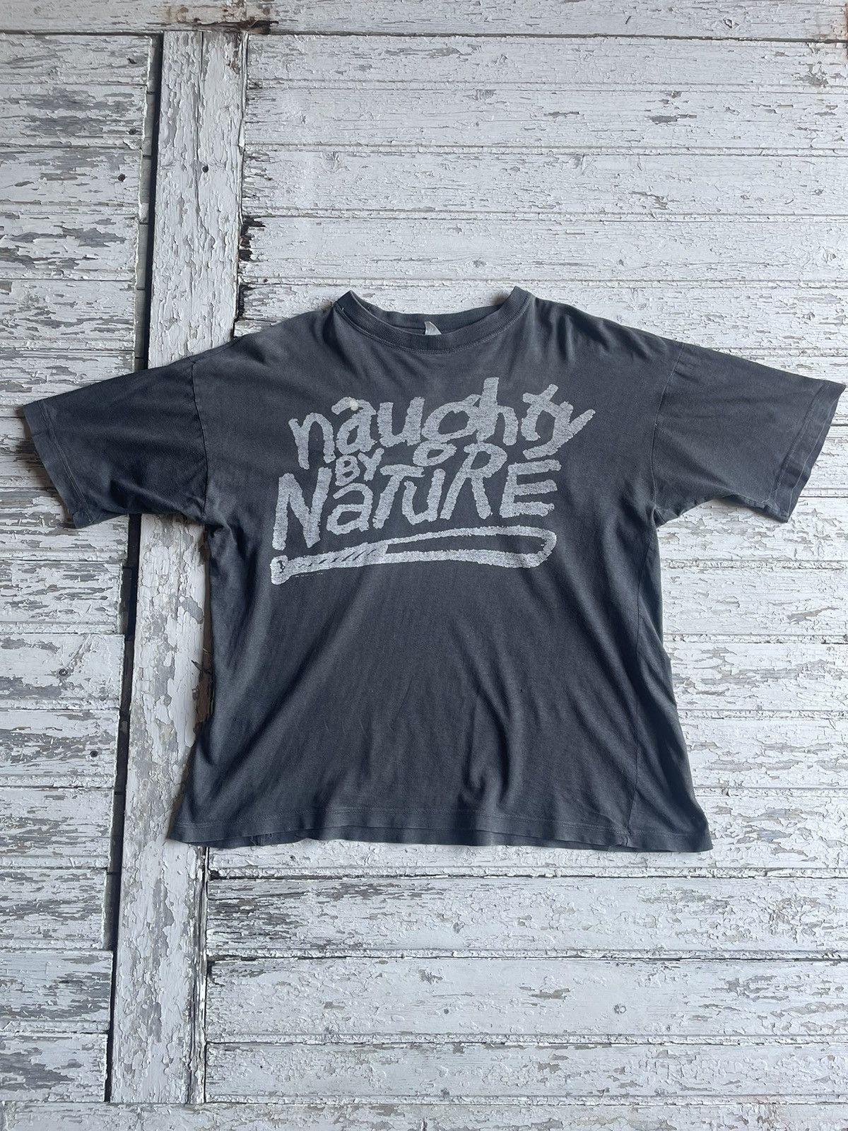 image of Rap Tees x Vintage 1991 Naughty By Nature Down Wit Opp Size L in Black, Men's