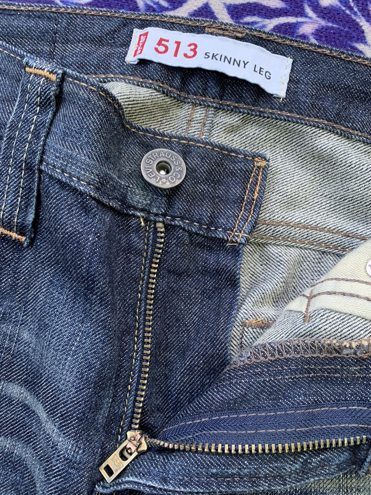 Levi's Vintage Clothing Levis 513 Faded Wash Denim Size US 32 / EU 48 - 4 Thumbnail