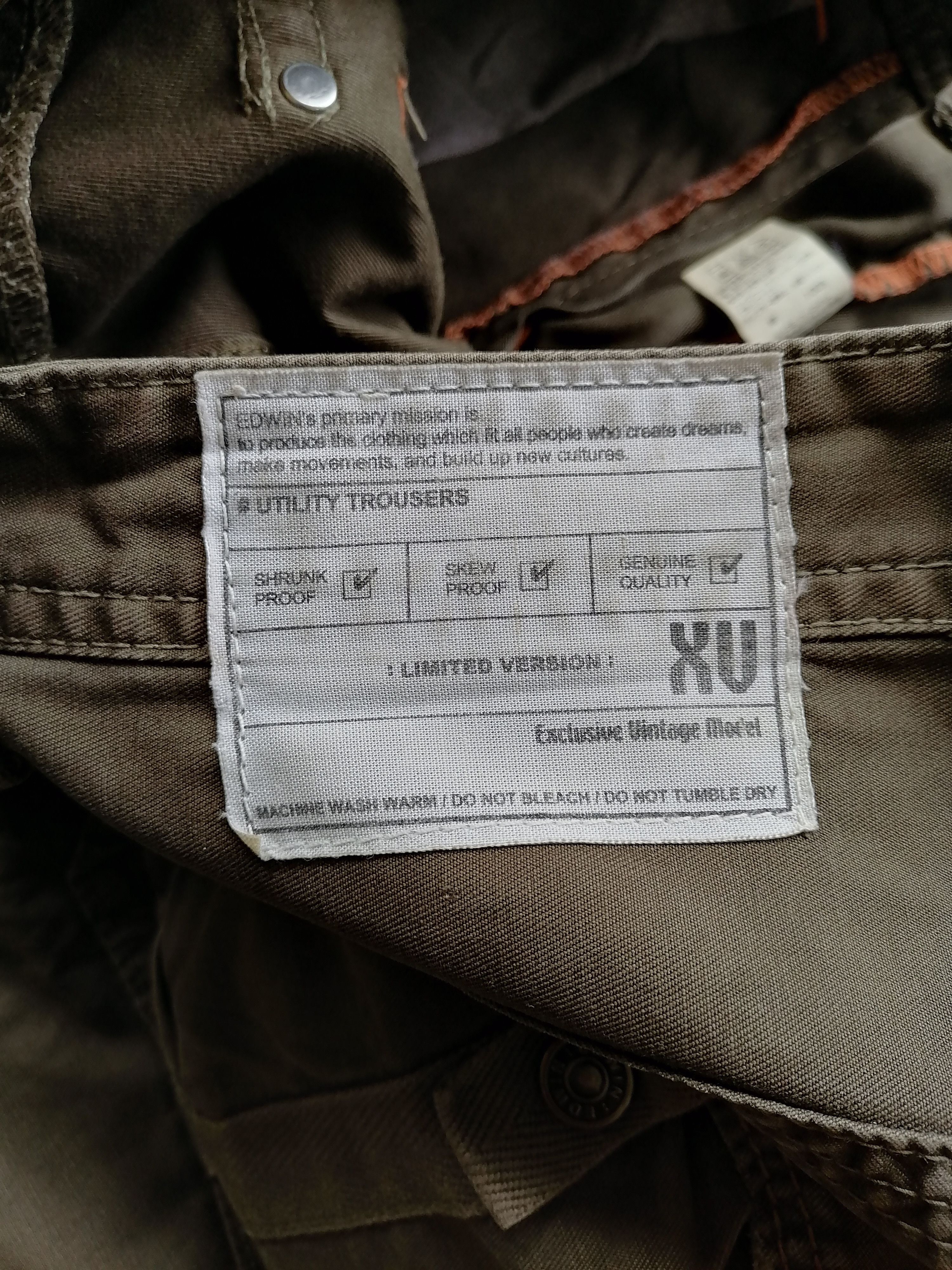 Japanese Brand Flare Edwin 3D Pocket Utility Trouser Pants Size US 33 - 6 Thumbnail