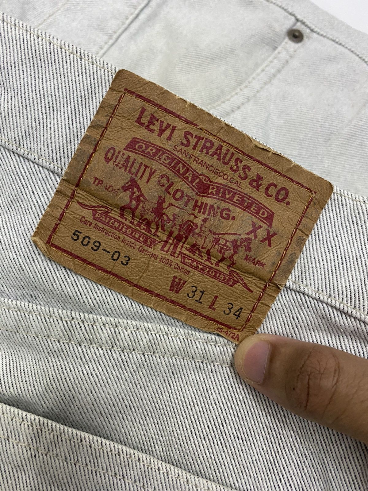 JNCO × Levi's × Levi's Vintage Clothing VINTAGE LEVIS 509 WIDE LEG DENIM PANTS Size US 32 / EU 48 - 9 Thumbnail