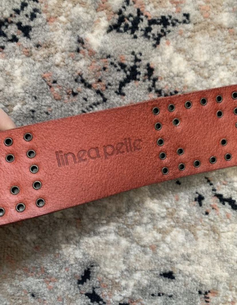 Genuine Leather Linea Pelle Leather Belt Size ONE SIZE - 6 Thumbnail
