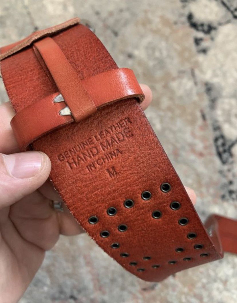 Genuine Leather Linea Pelle Leather Belt Size ONE SIZE - 5 Thumbnail