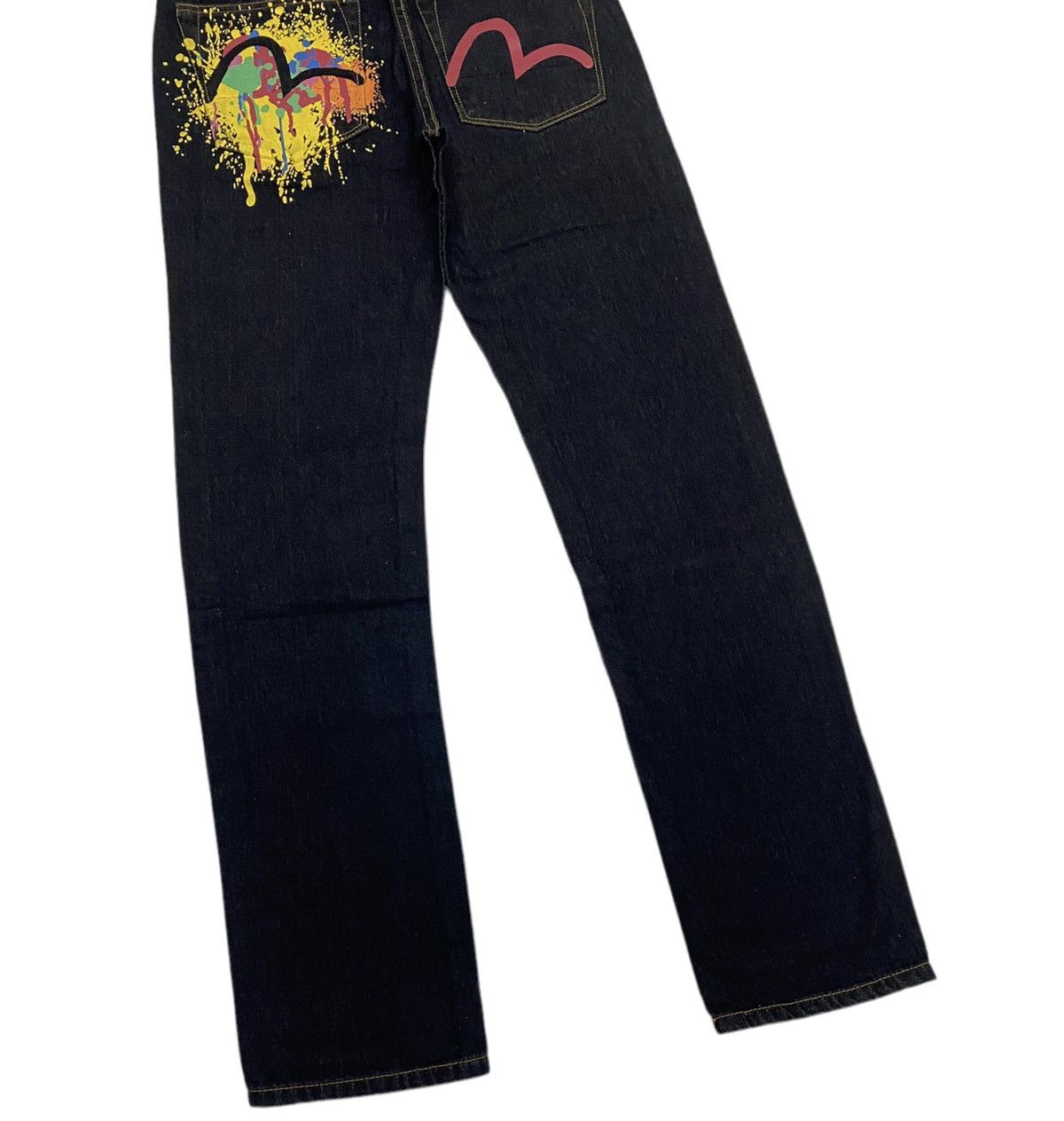 If Six Was Nine RARE🔥VINTAGE EVIS JAPAN PAINTER SPLASH STYLE DENIM PANTS Size US 32 / EU 48 - 8 Thumbnail