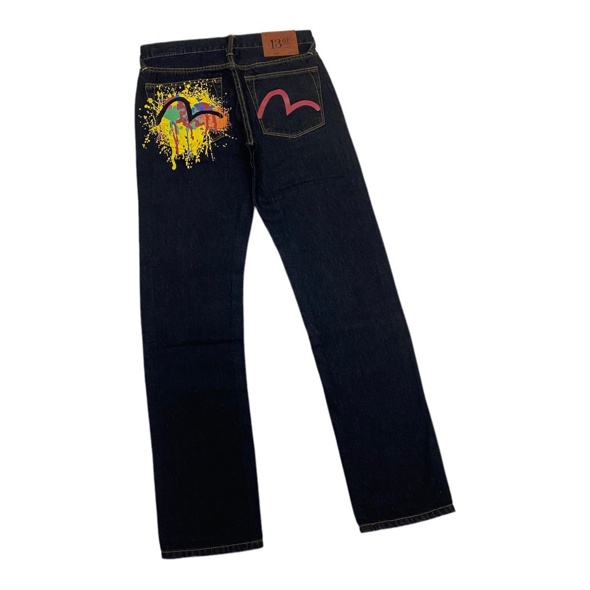 If Six Was Nine RARE🔥VINTAGE EVIS JAPAN PAINTER SPLASH STYLE DENIM PANTS Size US 32 / EU 48 - 7 Thumbnail