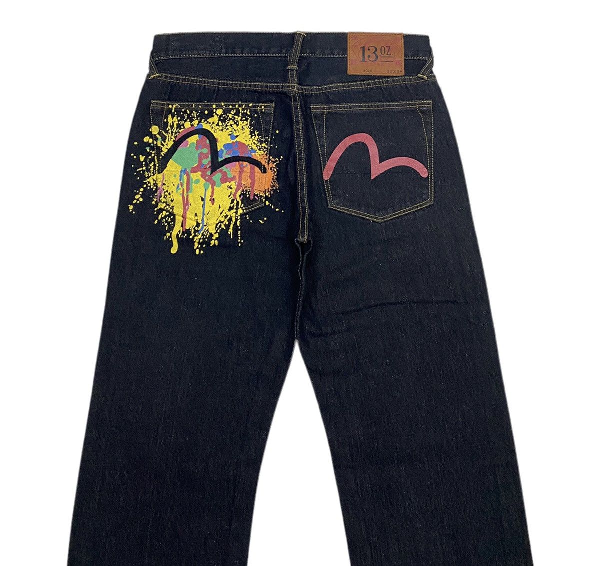 If Six Was Nine RARE🔥VINTAGE EVIS JAPAN PAINTER SPLASH STYLE DENIM PANTS Size US 32 / EU 48 - 3 Thumbnail
