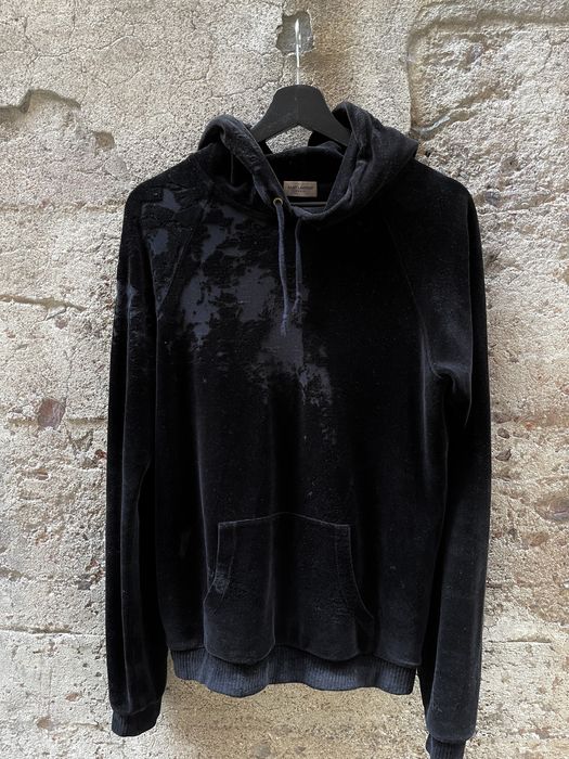 Saint laurent hot sale velvet hoodie