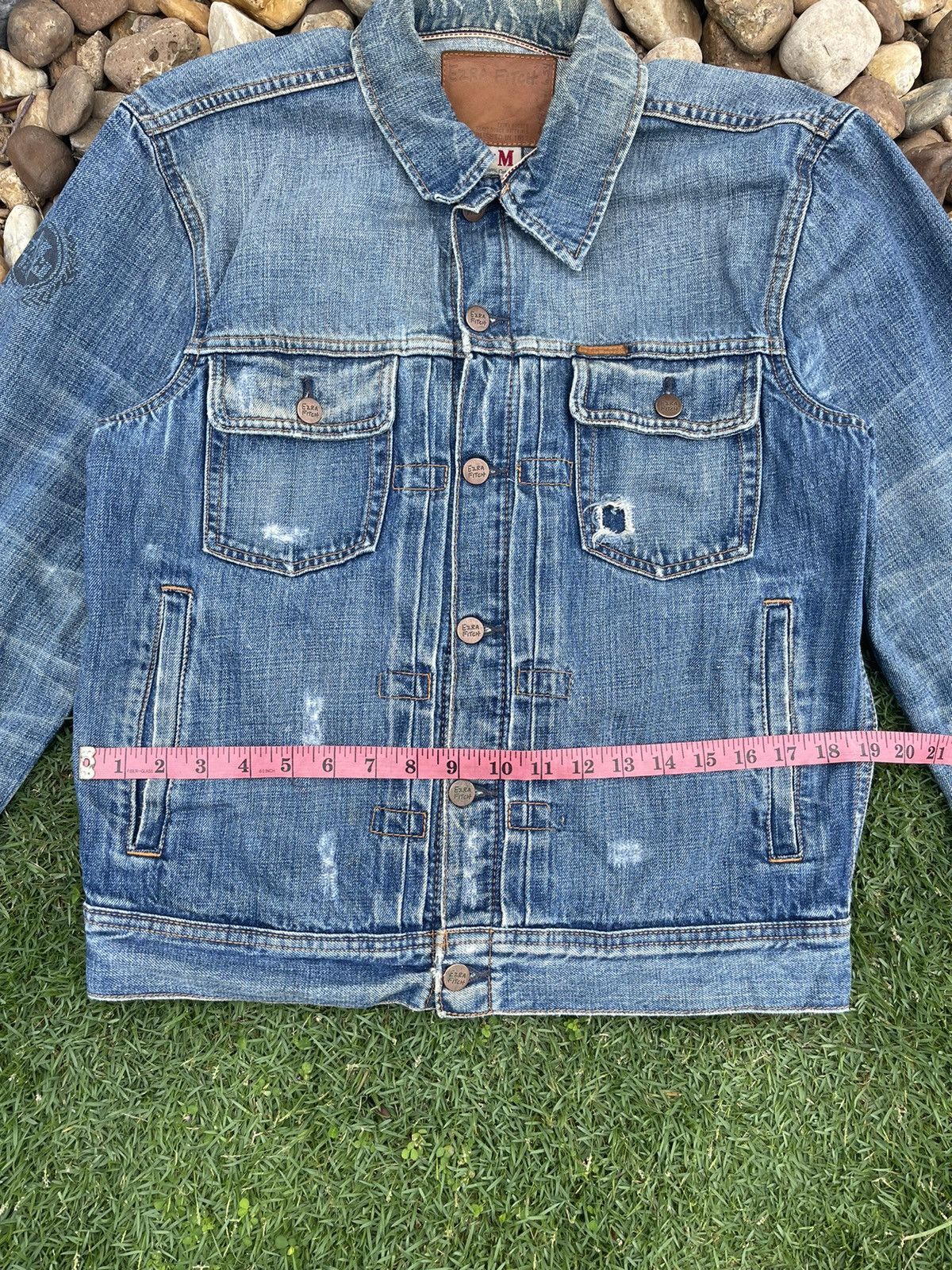 Vintage VINTAGE EZRA FITCH SELVEDGE PAINTED DISTRESSED DENIM JACKET Size US M / EU 48-50 / 2 - 14 Thumbnail