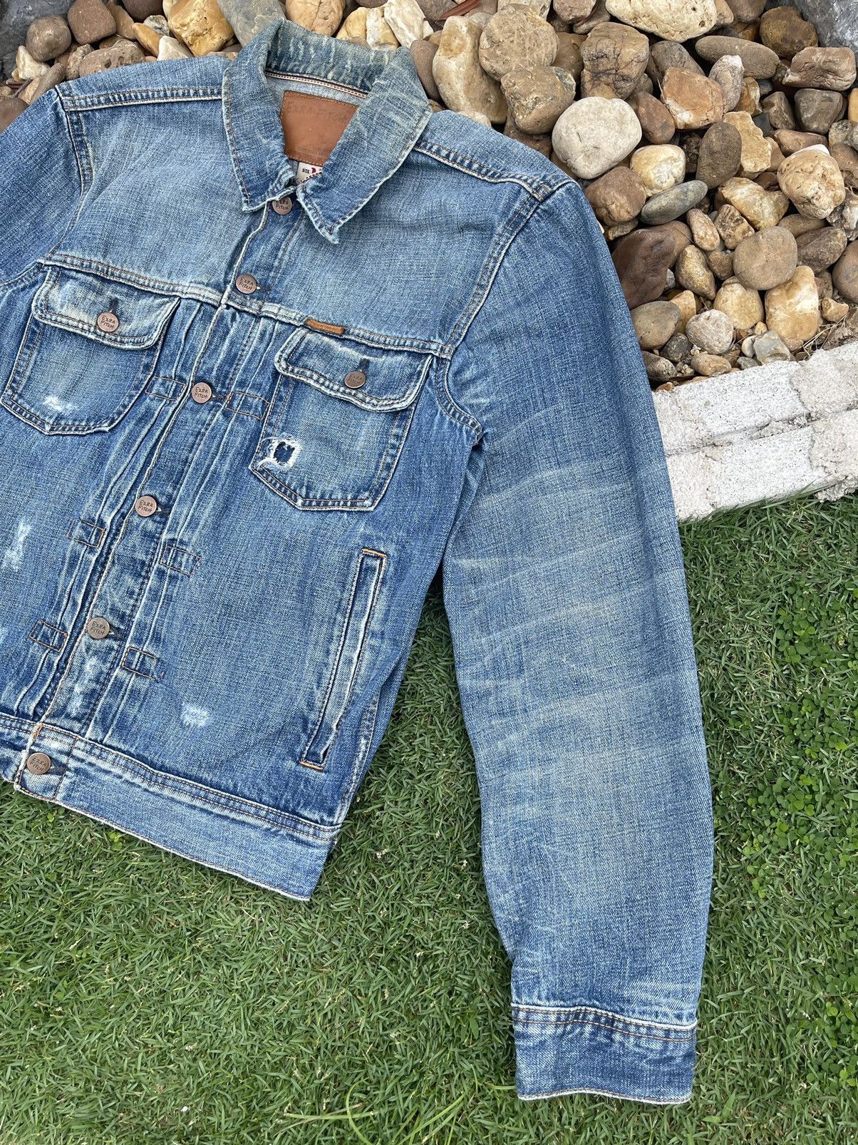 Vintage VINTAGE EZRA FITCH SELVEDGE PAINTED DISTRESSED DENIM JACKET Size US M / EU 48-50 / 2 - 4 Thumbnail