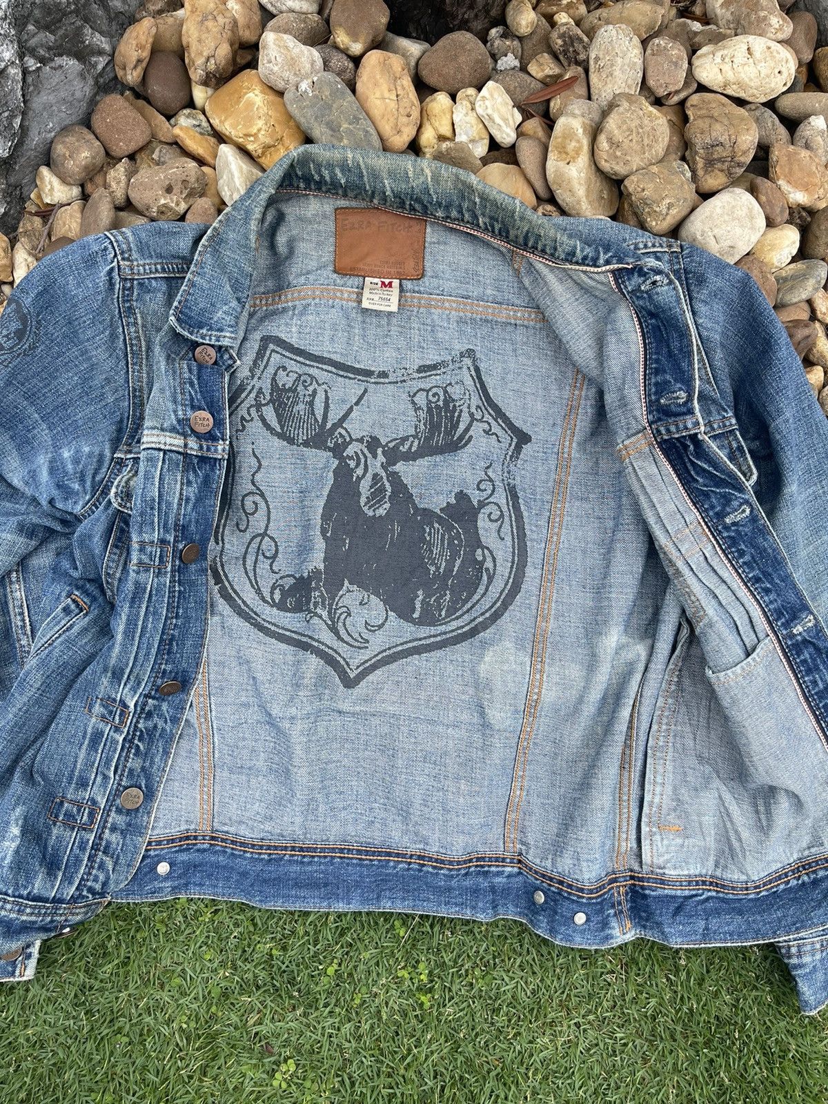 Vintage VINTAGE EZRA FITCH SELVEDGE PAINTED DISTRESSED DENIM JACKET Size US M / EU 48-50 / 2 - 11 Thumbnail