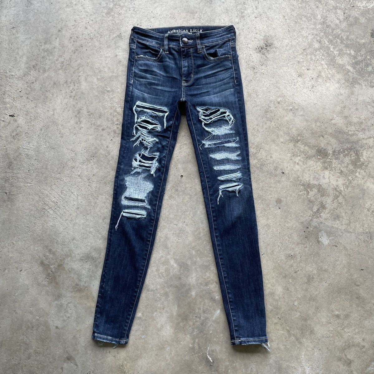 American Eagle Outfitters × Vintage Vtg American Eagle Outfitters Distressed Denim Jeans Pants Size US 26 / EU 42 - 1 Thumbnail