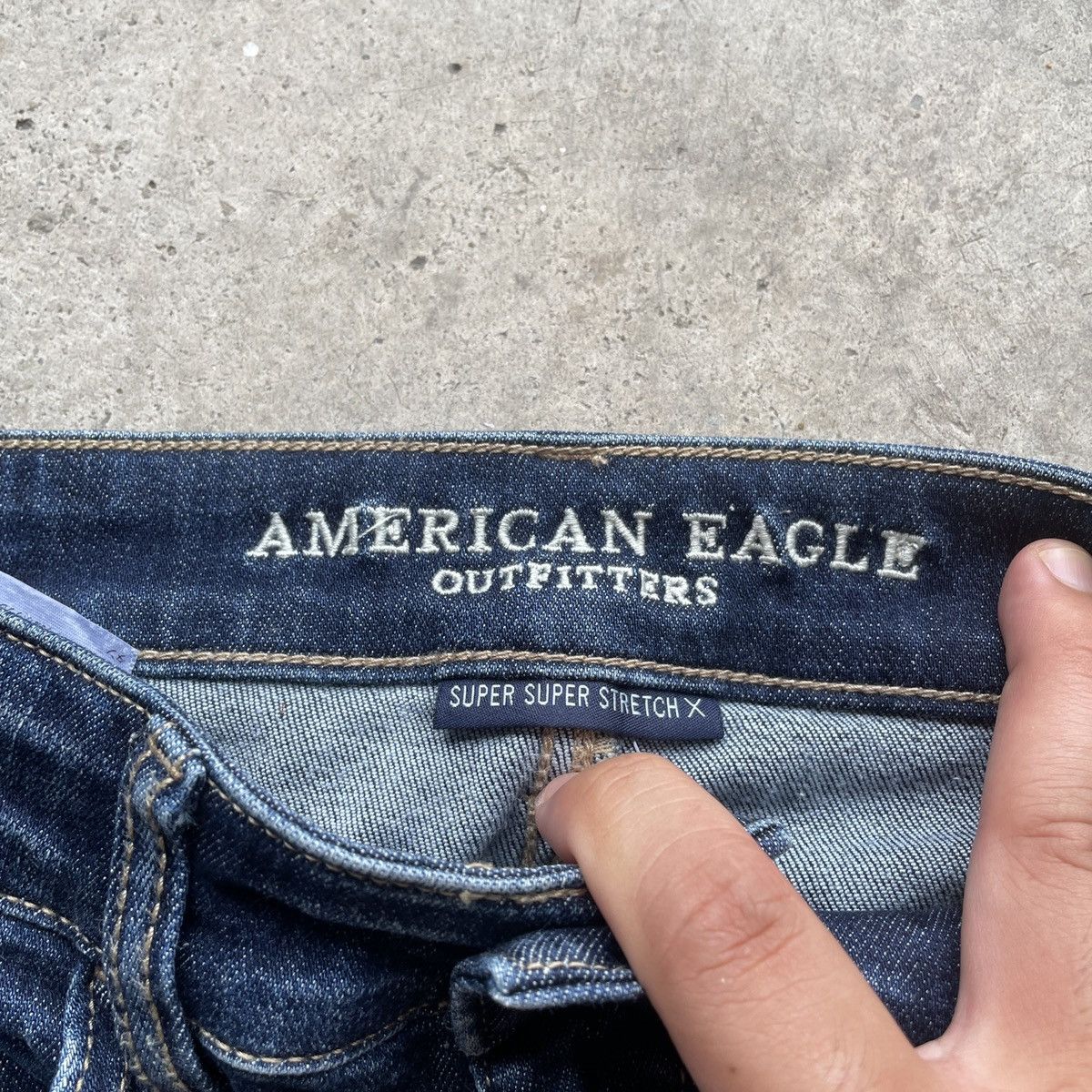 American Eagle Outfitters × Vintage Vtg American Eagle Outfitters Distressed Denim Jeans Pants Size US 26 / EU 42 - 8 Thumbnail