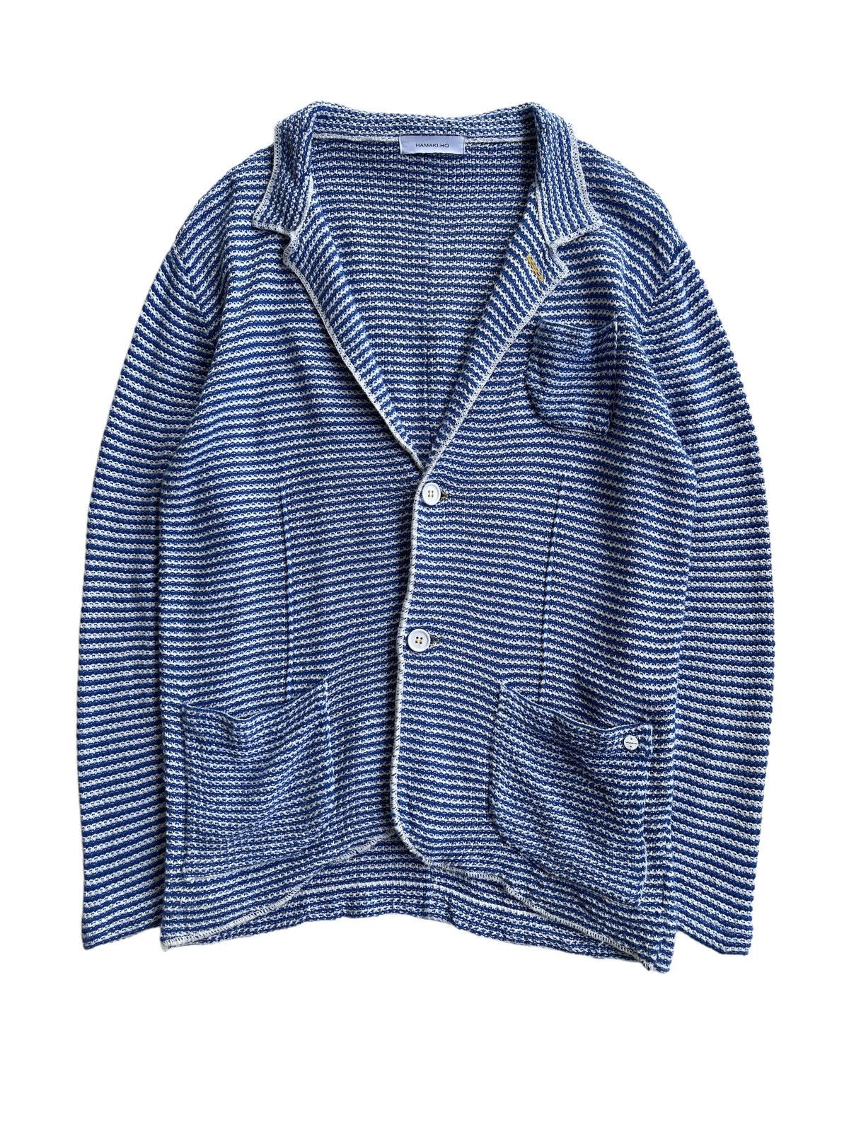 HAMAKI-HO Hamaki-Ho Jacquard Stripe Knitted Jacket Size US M / EU 48-50 / 2 - 1 Thumbnail