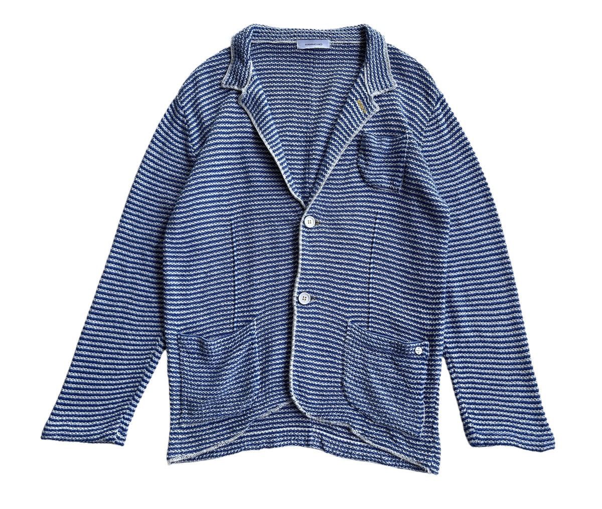 HAMAKI-HO Hamaki-Ho Jacquard Stripe Knitted Jacket Size US M / EU 48-50 / 2 - 2 Thumbnail