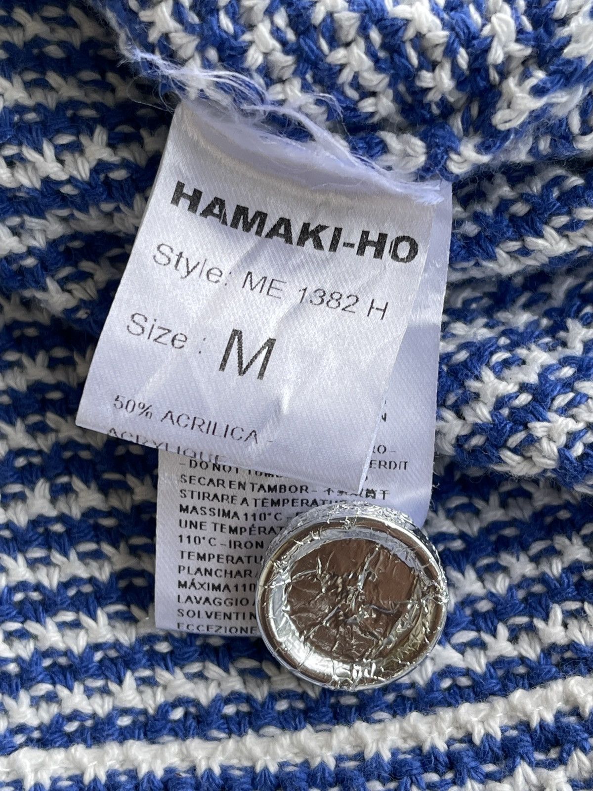 HAMAKI-HO Hamaki-Ho Jacquard Stripe Knitted Jacket Size US M / EU 48-50 / 2 - 7 Thumbnail