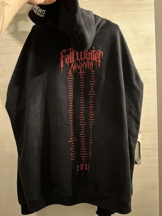 Vetements Metal Tour Hoodie | Grailed