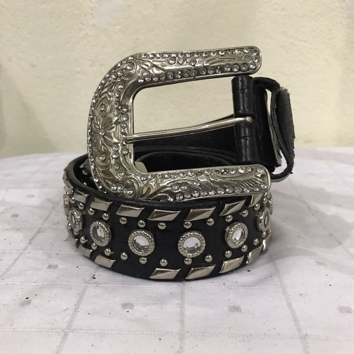 Vintage Diamond Buckle Belt Size ONE SIZE - 14 Thumbnail