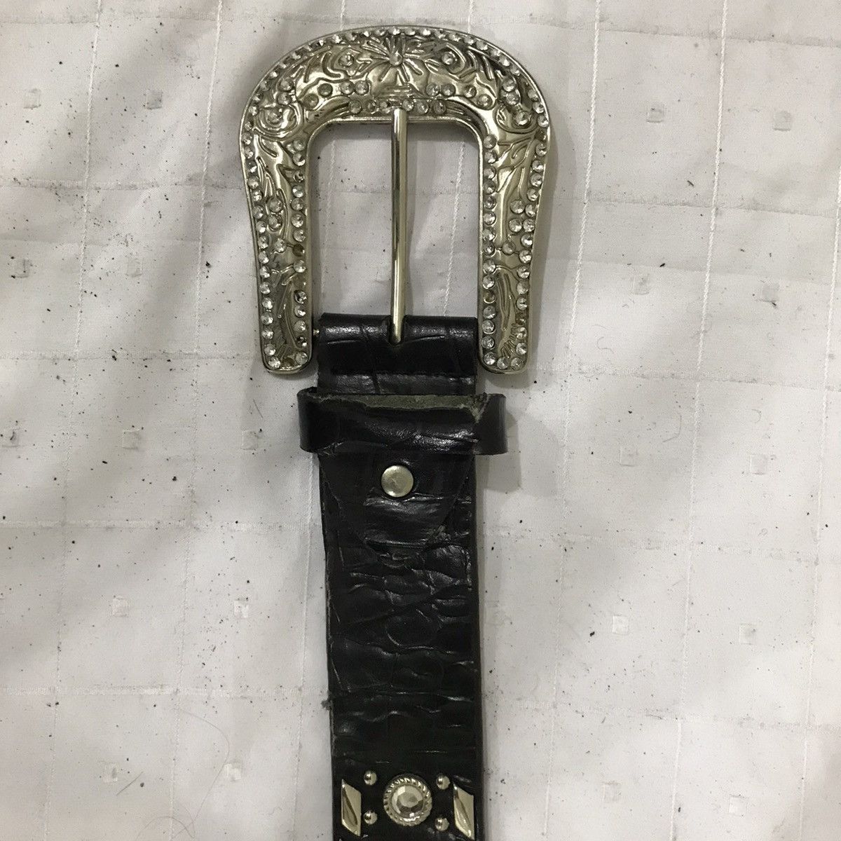Vintage Diamond Buckle Belt Size ONE SIZE - 12 Thumbnail