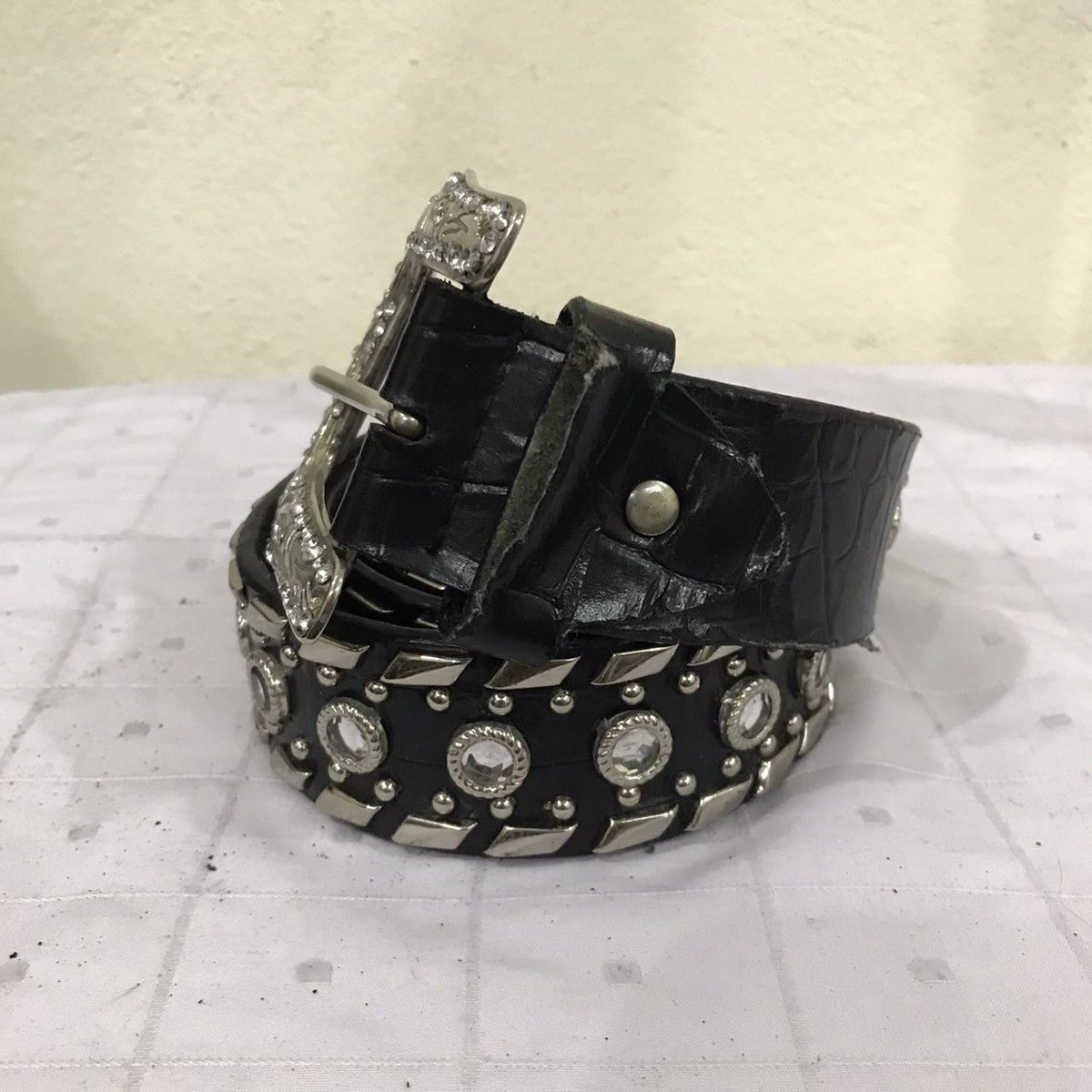 Vintage Diamond Buckle Belt Size ONE SIZE - 13 Thumbnail