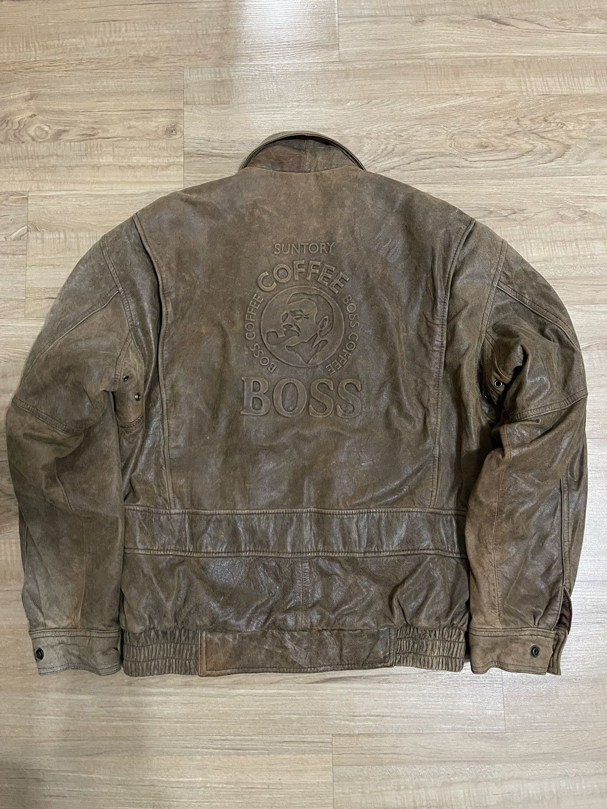 Other Vintage Suntory Boss Coffee leather Jacket Size US L / EU 52-54 / 3 - 5 Thumbnail