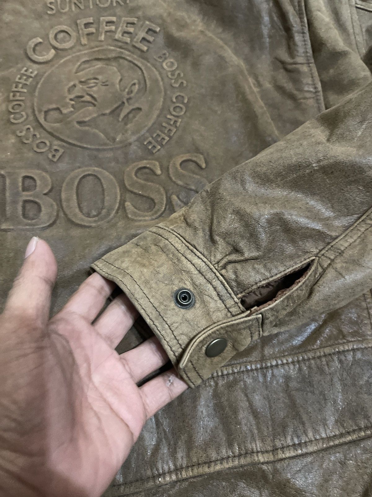 Other Vintage Suntory Boss Coffee leather Jacket Size US L / EU 52-54 / 3 - 6 Thumbnail