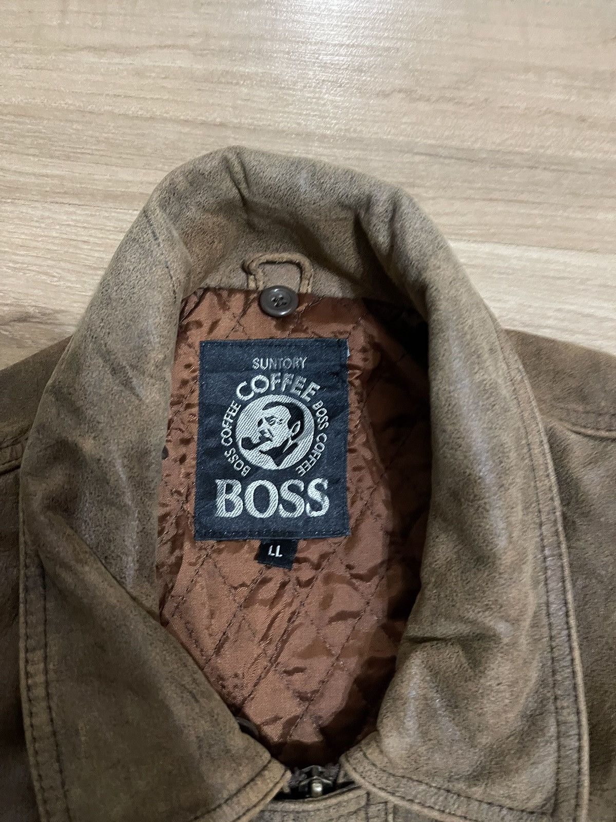 Other Vintage Suntory Boss Coffee leather Jacket Size US L / EU 52-54 / 3 - 3 Thumbnail
