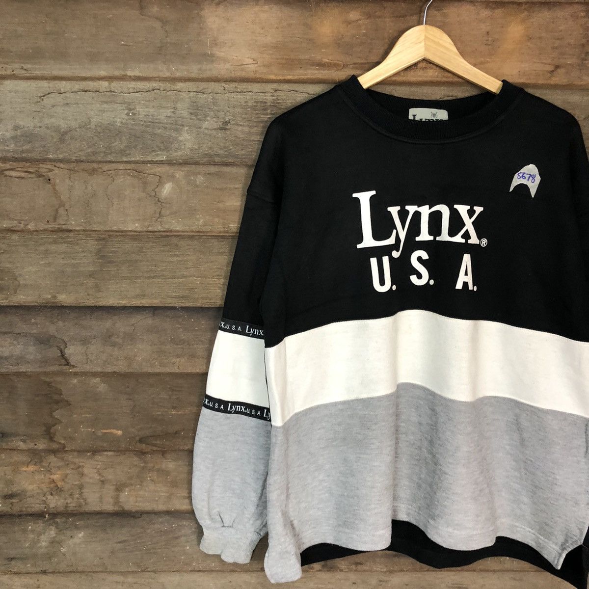 Japanese Brand Lynx Usa vintage Black Sweatshirt #5678 Size US L / EU 52-54 / 3 - 7 Thumbnail