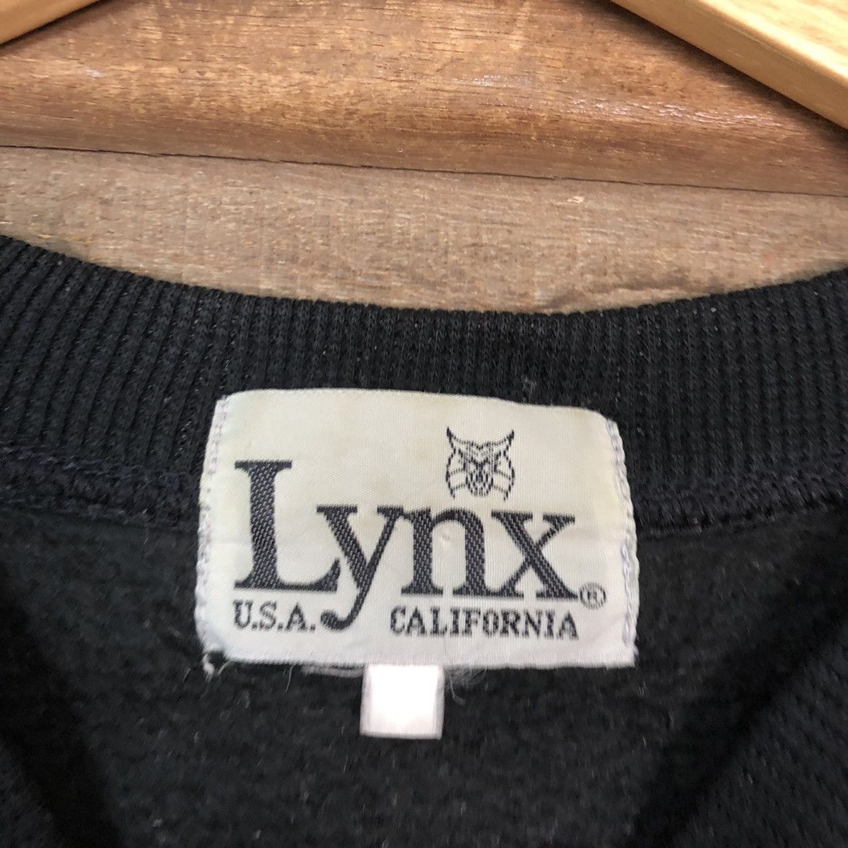 Japanese Brand Lynx Usa vintage Black Sweatshirt #5678 Size US L / EU 52-54 / 3 - 12 Thumbnail