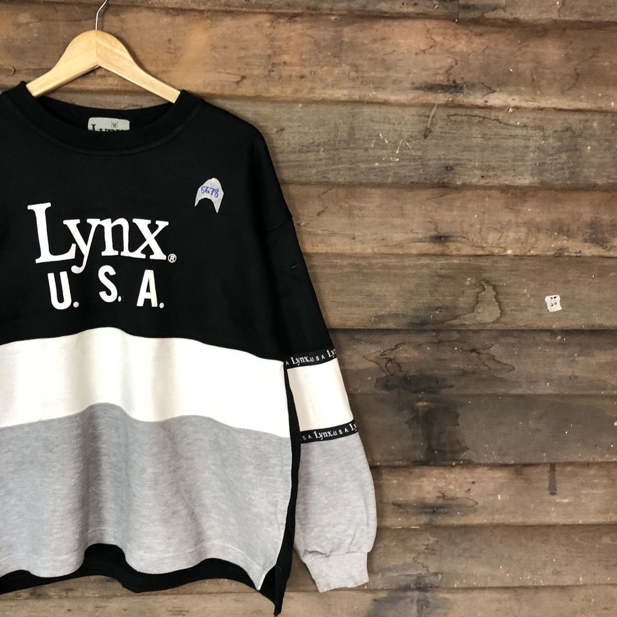 Japanese Brand Lynx Usa vintage Black Sweatshirt #5678 Size US L / EU 52-54 / 3 - 5 Thumbnail