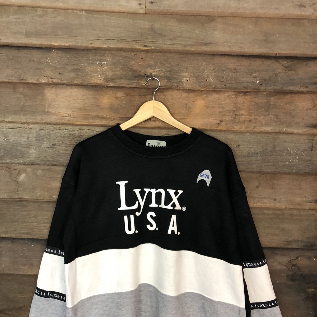 Japanese Brand Lynx Usa vintage Black Sweatshirt #5678 Size US L / EU 52-54 / 3 - 9 Thumbnail