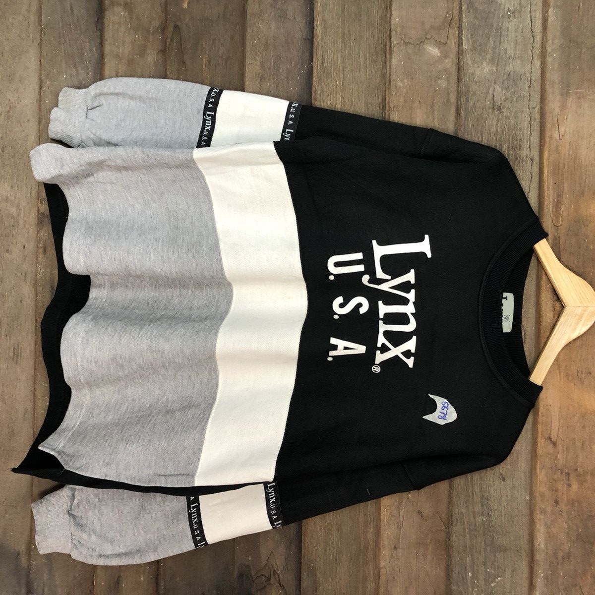 Japanese Brand Lynx Usa vintage Black Sweatshirt #5678 Size US L / EU 52-54 / 3 - 8 Thumbnail