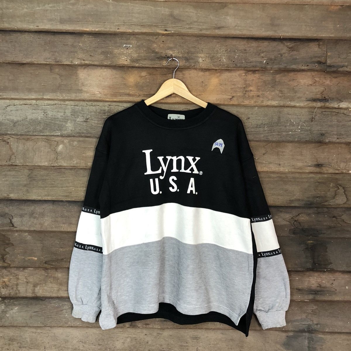 Lynx Usa vintage Black Sweatshirt #5678