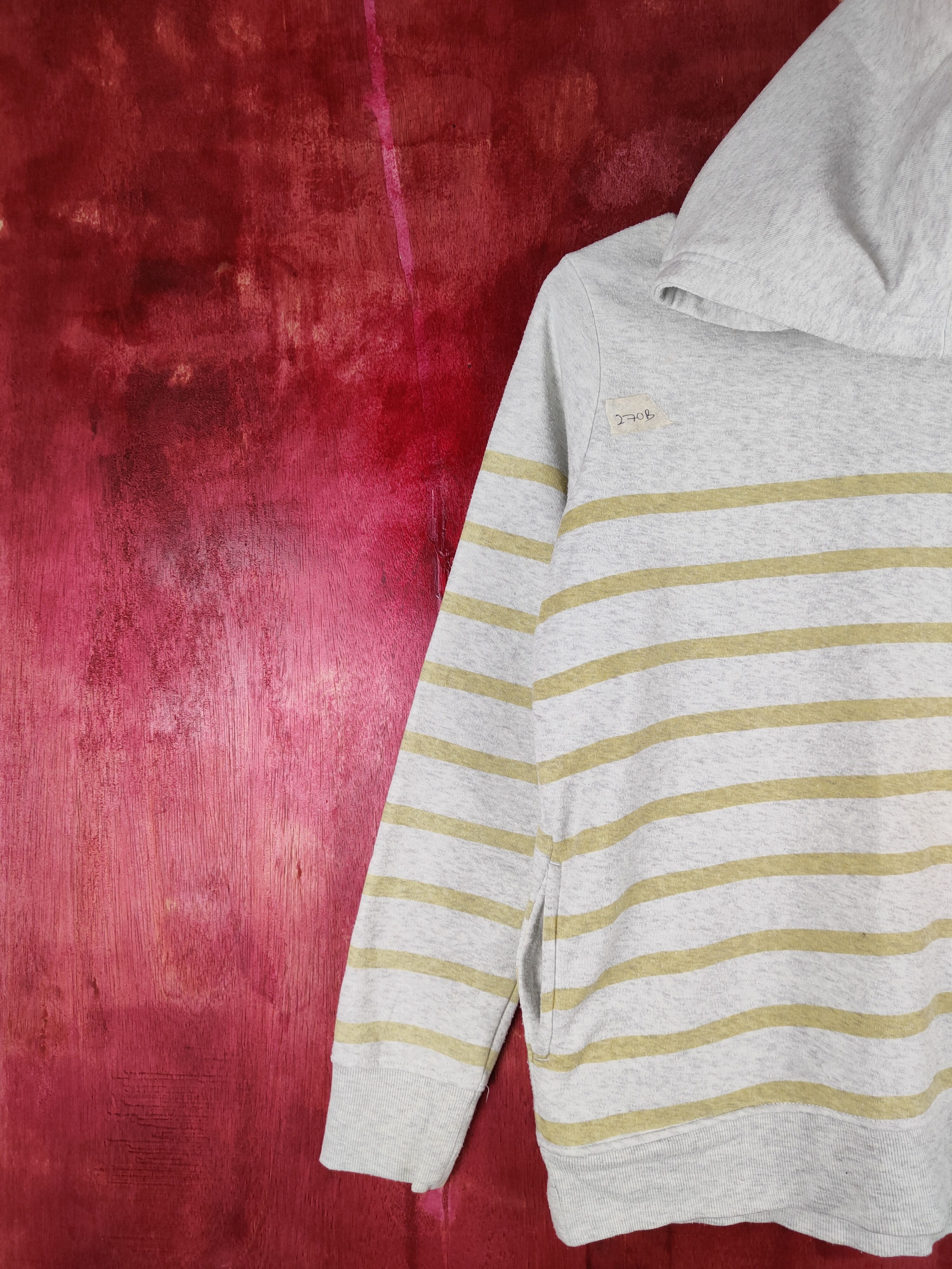 Japanese Brand Peanuts Gray Yellow Snoopy Stripe Hoodie Sweatshirt #270B Size M / US 6-8 / IT 42-44 - 4 Thumbnail