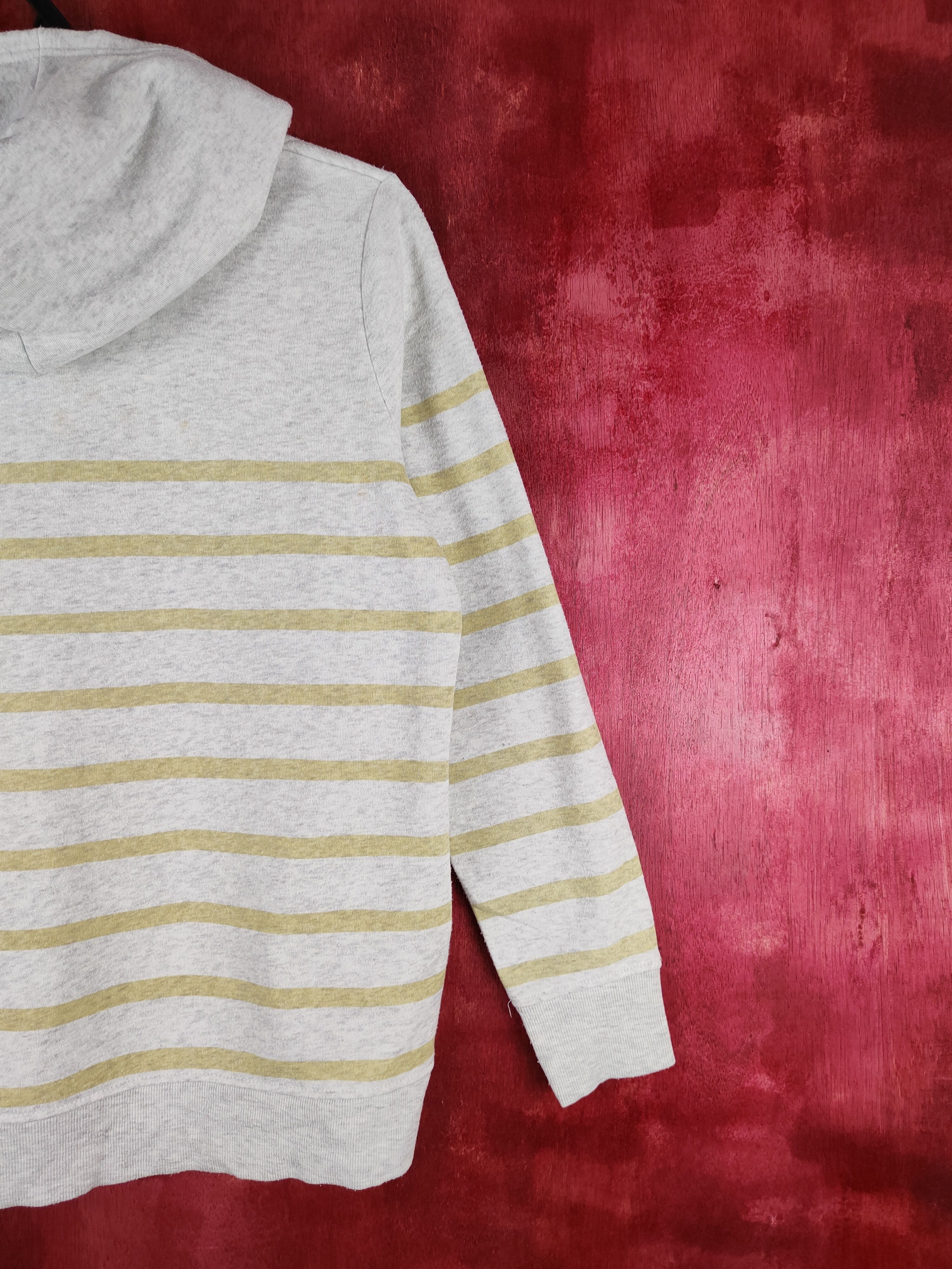 Japanese Brand Peanuts Gray Yellow Snoopy Stripe Hoodie Sweatshirt #270B Size M / US 6-8 / IT 42-44 - 10 Thumbnail