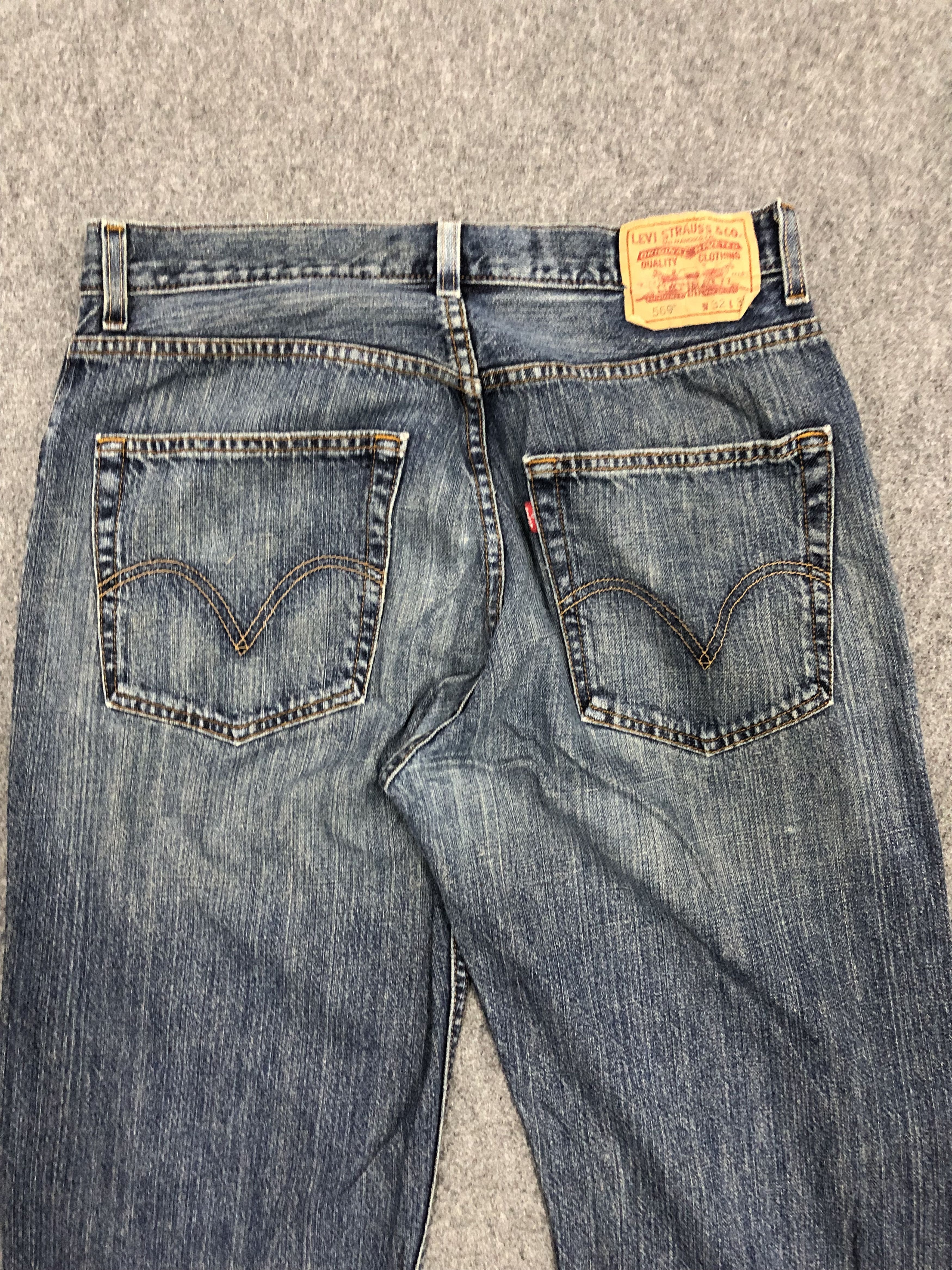 Levi's Vintage Distressed Levis 569 Faded Blue Jeans DP1096 Size US 34 / EU 50 - 4 Thumbnail